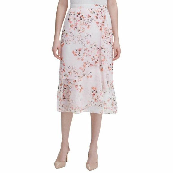 Calvin Klein Floral Print Skirt - Picture 1 of 6